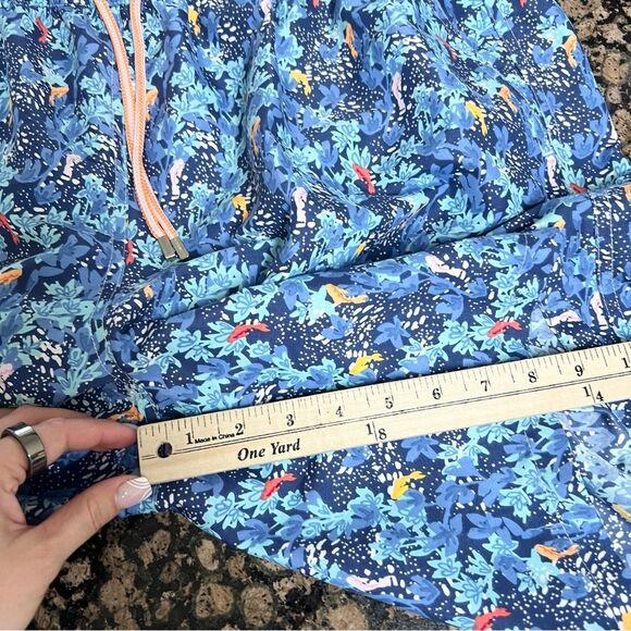 NWT Peter Millar Swim Trunks Mens Size XL Blue Print Seaside Collection Lined - Picture 8 of 8